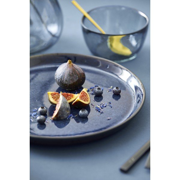 Must/sinine kivikeraamikast taldrik ø 27 cm Dark Blue/Black - Bitz-image-1