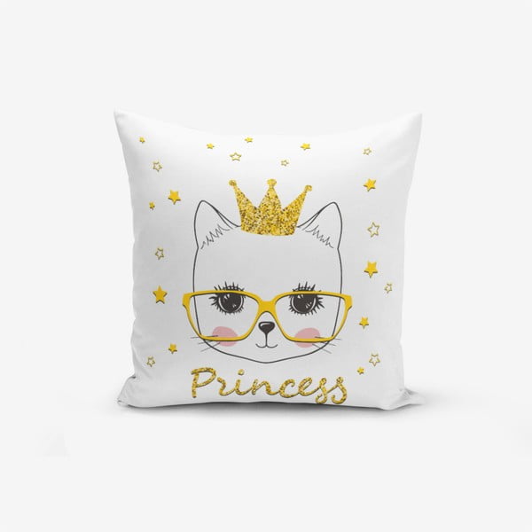 Puuvillasegust padjapüür Princess Cat Modern, 45 x 45 cm - Minimalist Cushion Covers