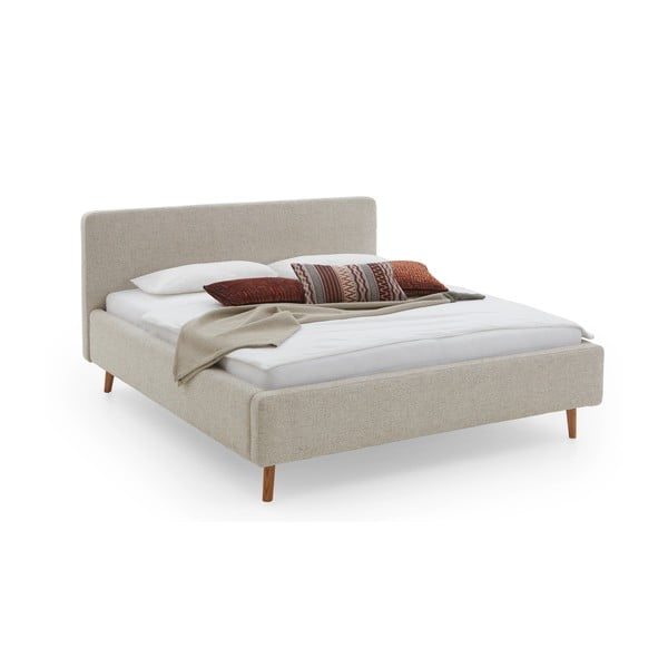 Beež polsterdatud kaheinimesevoodi 140x200 cm Mattis – Meise Möbel-image-4
