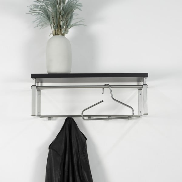 Hõbedane metallist seinanagi riiuliga Rex - Spinder Design-image-1