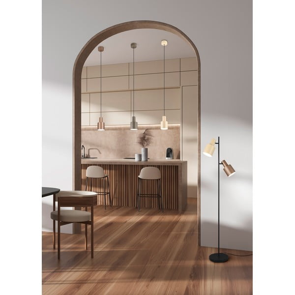 Tumepruun rippvalgusti metallist varjuga ø 12 cm Agudo - Trio-image-1