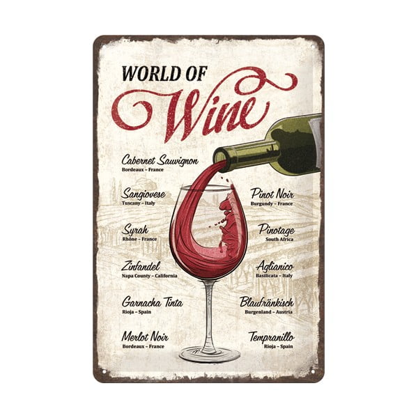 Seina dekoratiivne märk World of Wine - Postershop