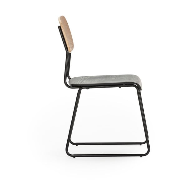 Mustad tuhkpuiduspooniga söögitoolid 2 tk komplektis Aira - Marckeric-image-3