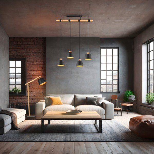 Must rippvalgusti metallist varjuga ø 18 cm Harris - Trio-image-1