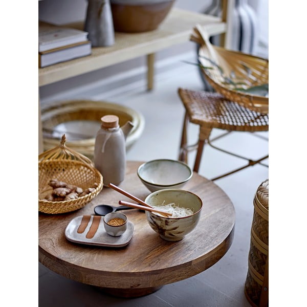 Beeži ja valge kivipudel korgiga , 600 ml Masami - Bloomingville-image-1