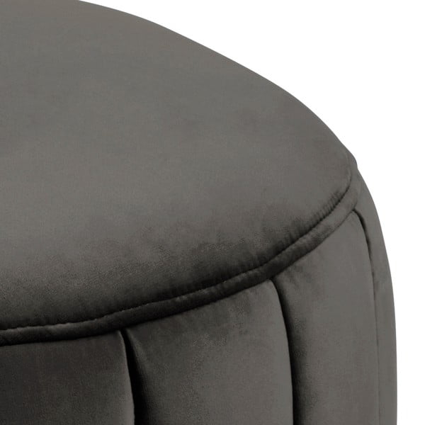 Pruun-hall sametist pouf , ⌀ 60 cm Doria - Actona-image-2