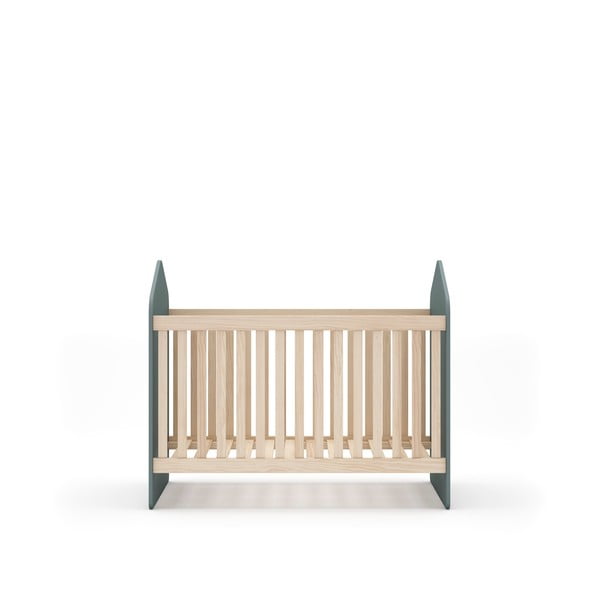 Hallikasroheline männispoonist võrevoodi 60x120 cm Estefania – Marckeric-image-2