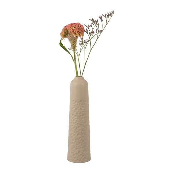 Beež keraamiline vaas Nikerdatud, kõrgus 27,5 cm - PT LIVING-image-2