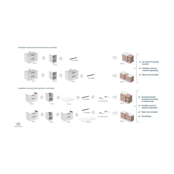 Antratsiitne plaat valamu alla 100x51 cm i.Life B - Ideal Standard-image-4