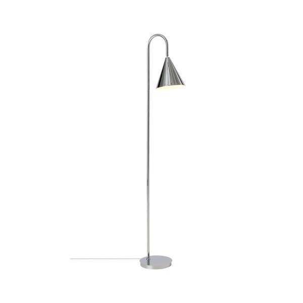Läikiva hõbedase painduva konstruktsiooniga metallist põrandalamp (kõrgus 145 cm) Liam - Ellos Home-image-3