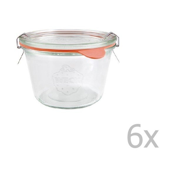 Sada 6 zavařovacích sklenic Weck Sturz, 370 ml