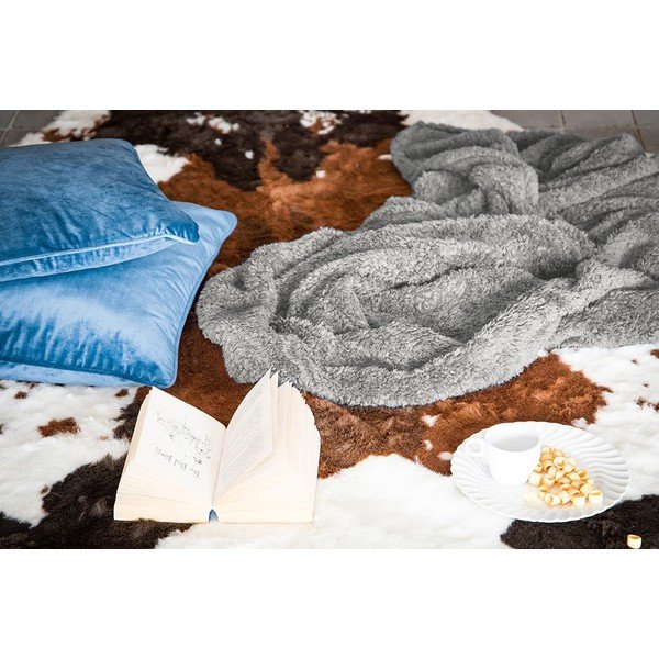 Plüüsist tekk, tumesinine, 130 x 170 cm Teddy - Tiseco Home Studio-image-1