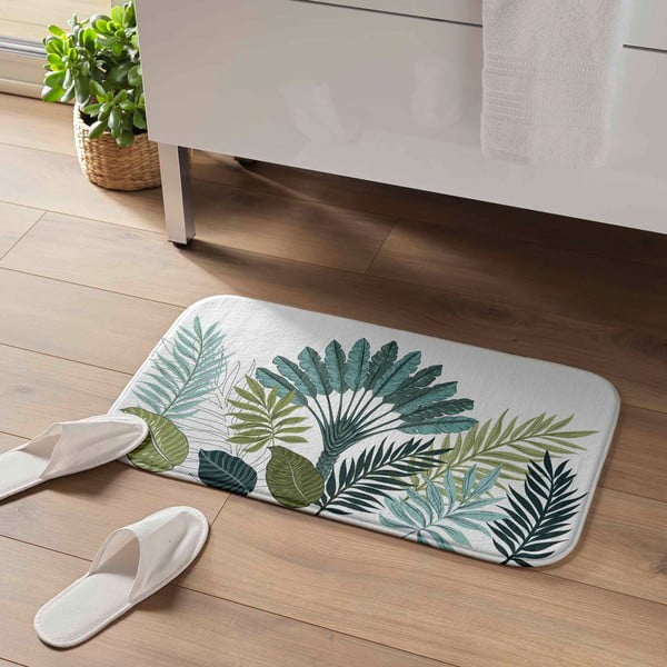 Valge-roheline vannitoamatt 45x75 cm Panazio - douceur d'intérieur-image-1