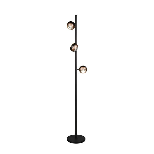 Must/pronks LED-põrandavalgusti (kõrgus 150 cm) Orbit - Trio Select