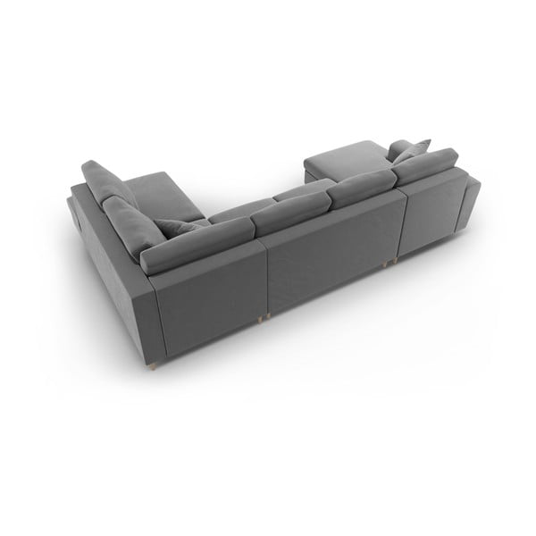 Helehall sametist panipaigaga nurgadiivanvoodi (parem nurk/"U"-kujuline) Kyoto - Cosmopolitan Design-image-4