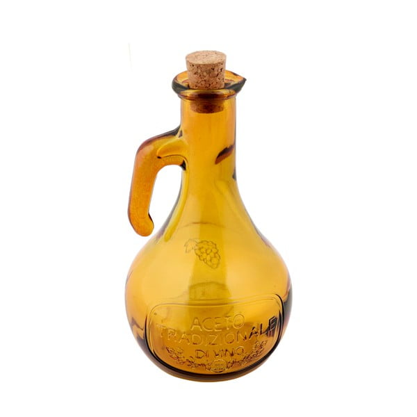 Kollane ümbertöödeldud klaasist äädikapudel, 500 ml Di Vino - Ego Dekor-image-1