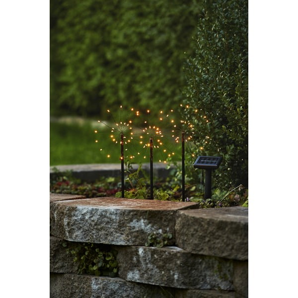 3 päikesepaneeli LED-tulede komplekt väljas, kõrgus 40 cm Firework - Star Trading-image-2