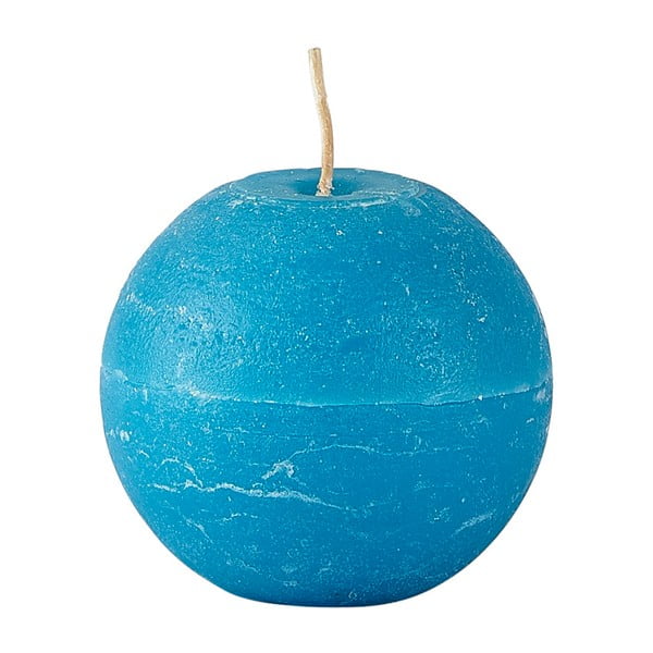 Modrá svíčka KJ Collection Ball, ⌀ 8 x 7,5 cm