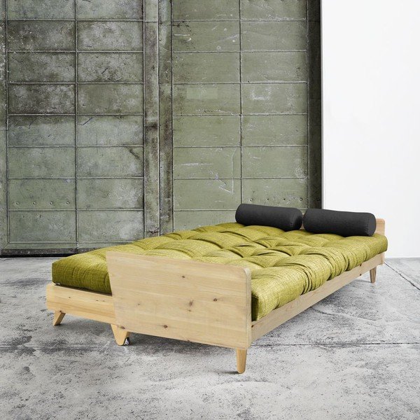 Rozkládací pohovka Karup Indie Natural/Avocado Green/Dark Grey-image-2