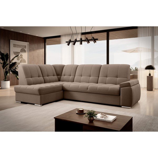 Pruun sametist lahtikäiv/sahtliga nurgadiivan (vasak nurk/L-kujuline) Sado – ELTAP-image-4