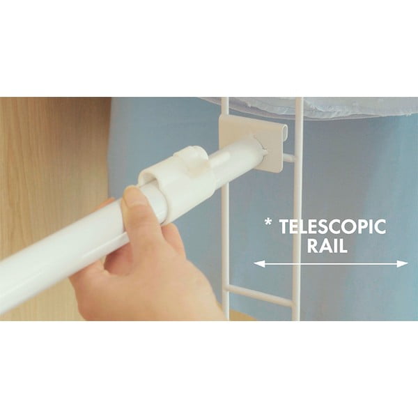 Valge teleskoopiline rõivaraudtee - Compactor-image-2