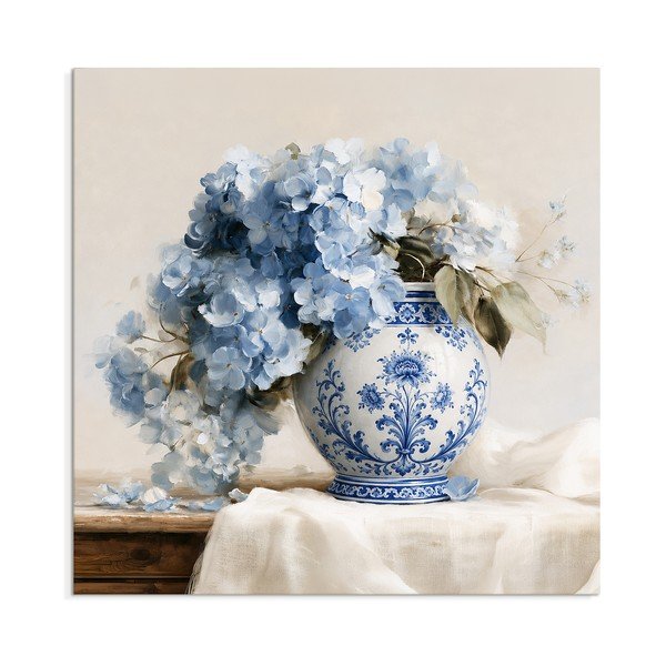 Trükitud pilt lõuendile 60x60 cm Porcelain Vase - Styler