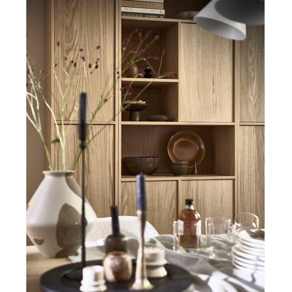 Modulaarne raamaturiiul tammepuust 77x199 cm Modulair - vtwonen-image-4