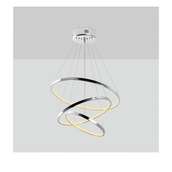 Hõbedane LED rippvalgusti ø 50 cm Simit - Opviq lights-image-2