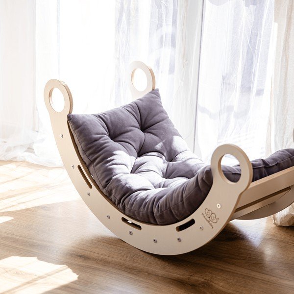 Hall/naturaalne männipuidust kiik 39x75x38 cm Montessori - Meowbaby-image-1