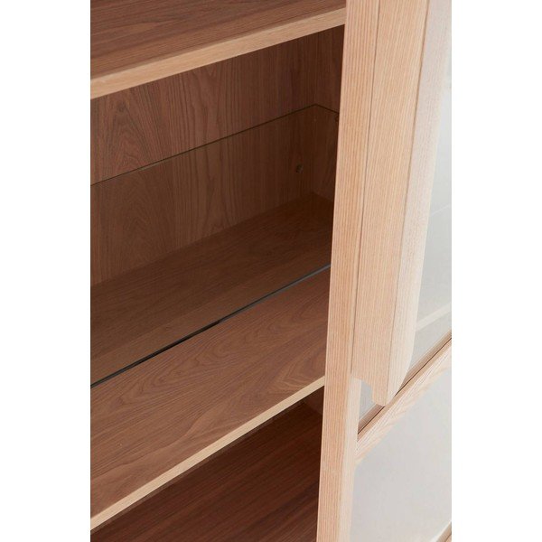 Vitriinkapp heledas naturaalses toonis tuhapuust dekooriga 90x195x40 cm Sandor - Jotex-image-3
