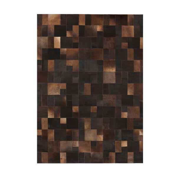 Kožený koberec Brilliant Brown, 140x200 cm