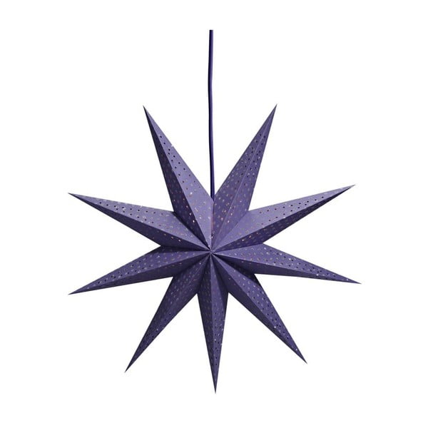 Závěsná svítící hvězda Grafsnas, Ø72 cm, fialová