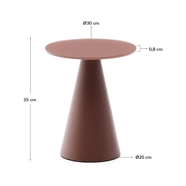 Ümmargune abilaud klaasist pealispinnaga ø 30 cm Wilshire - Kave Home-image-4