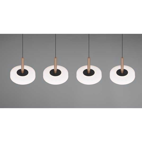 Must-valge-kuldne dimmerdatav LED rippvalgusti klaasist varjuga Celeste - Trio-image-2