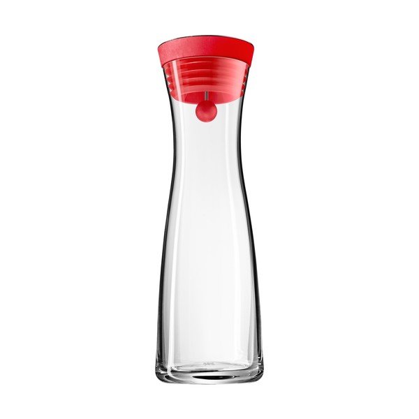 Skleněná dóza na vodu s červeným víkem WMF, 1 l-image-2