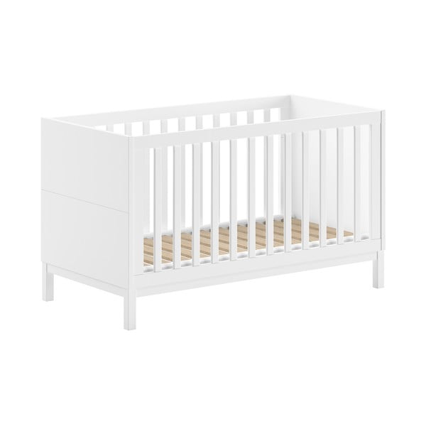 Valge männi täispuidust narivoodi 70x140 cm Eva – Vipack