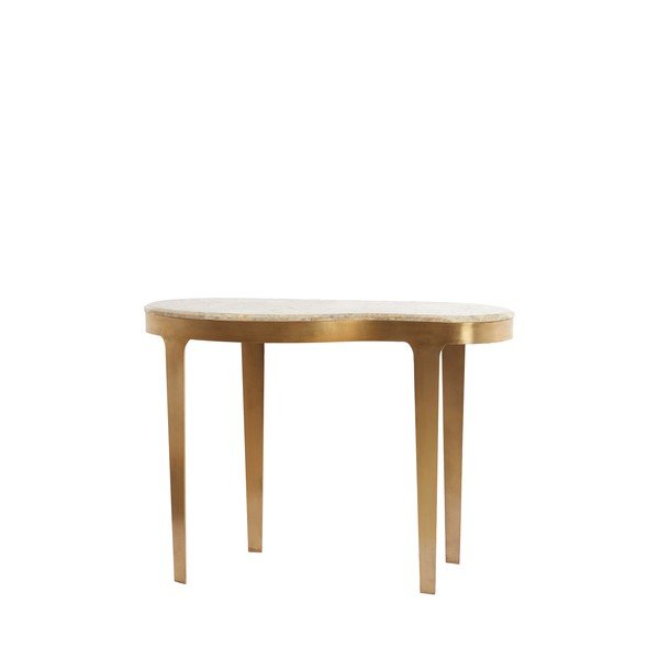 Konsoollaud marmorist pealispinnaga pronks/tapeetpruun 40x110 cm Giulio - Light & Living-image-4