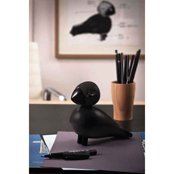 Mustast täispuidust pöögist kuju Songbird Ravn - Kay Bojesen Denmark-image-1