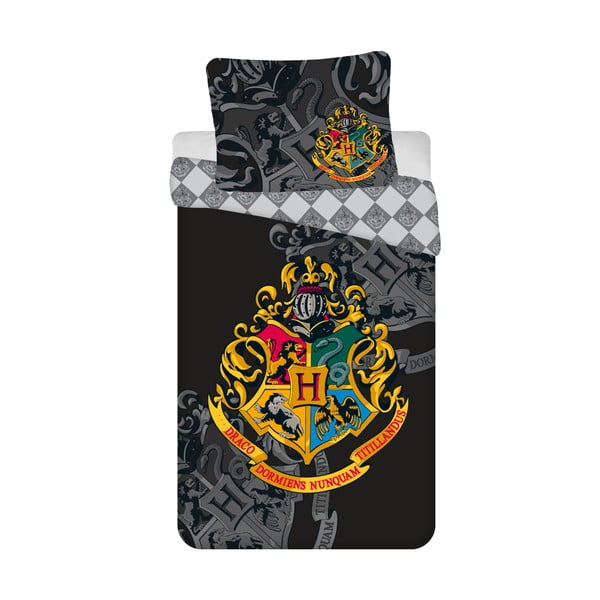 Must laste puuvillane voodipesu , 140 x 200 cm Harry Potter - Jerry Fabrics