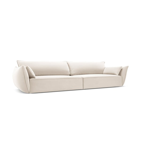 Beež sametist diivan 248 cm Vanda - Mazzini Sofas-image-2