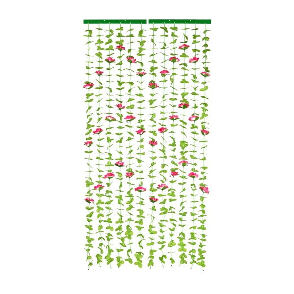 Punane-roheline uksekardin 90x190 cm Roses - Maximex