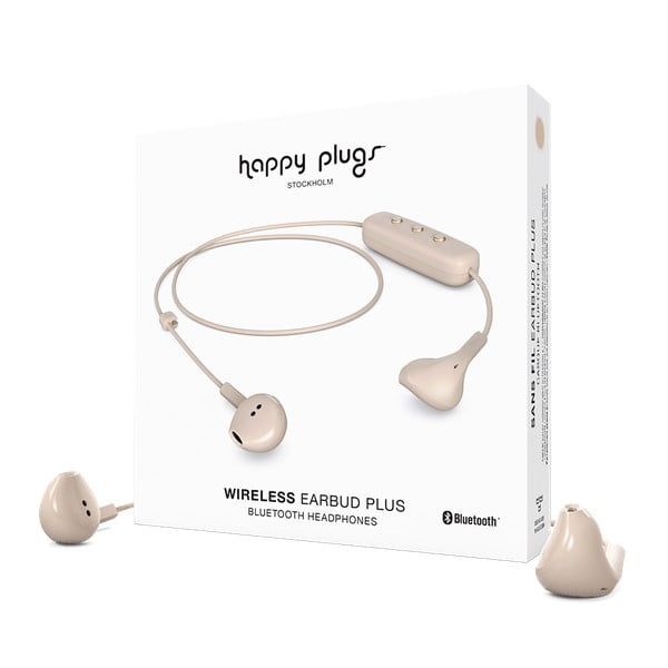 Bezdrátová sluchátka v tělové barvě Happy Plugs Earbud
