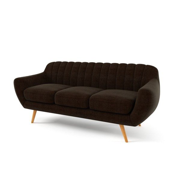 Sofa Azure pro tři, hnědé