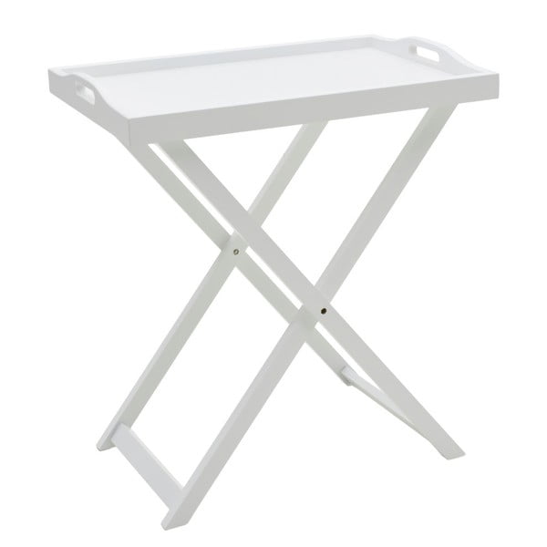 Bílý odkládací stolek InArt Clasicco