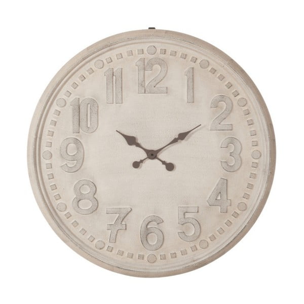 Bílé nástěnné vintage hodiny J-Line, 90 cm