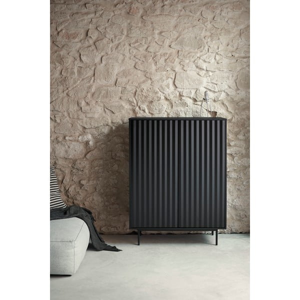 Must kõrge kapp 97x130 cm Sierra - Teulat-image-1