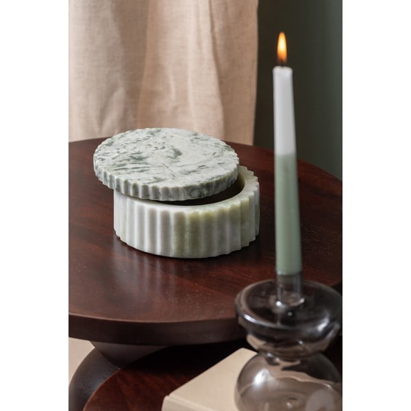 Heleroheline dekoratiivne kivikeraamikast hoiukarp ø 15x6 cm Marble - PT LIVING-image-1