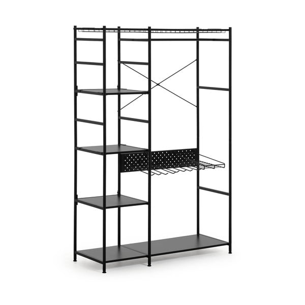 Must metallist riidekapp 120x182 cm Storn - Kave Home-image-2