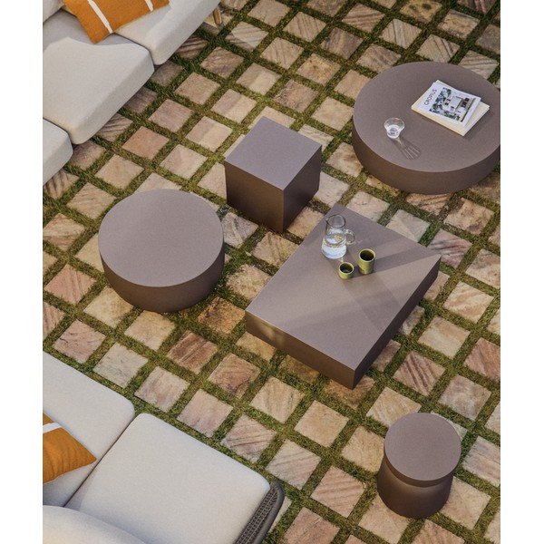 Betoonist ümmargune aiakohvilaud ø 60 cm Garbet - Kave Home-image-2