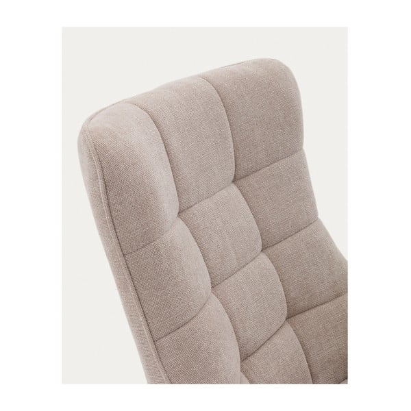 Beež pöörlev šenillist tugitool Teryl - Kave Home-image-4